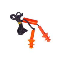 Black & Decker BD720 Reusable Triple Flange Corded Earplugs with Case NRR 25, Black Orange