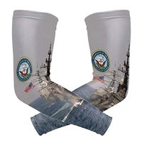poeticcity US American Navy USN 1 Pair Arm Sports Sleeves Cooling Warmer UV Protection