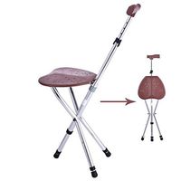 Folding Walking Stick Chair Ergonomic Handle Adjustable Height Levels for Arthritis Seniors Disabled and Elderly HOJZ