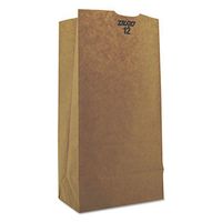 General Supply GH12#12 Paper Grocery Bag 50lb Kraft Heavy-Duty 7 1/16 x 4 1/2 x 13 3/4 500 bags