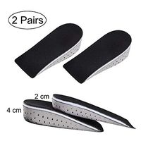 Wolfride 2 Pairs Womens Memory Foam Height Increase Insole Heel Lifting Shoe Lifts Inserts Pads