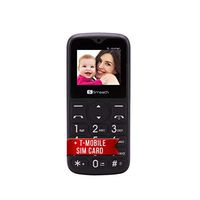S Smooth Bommer Unlocked Cell Phone for Seniors | Easy-to-use Simple Display & Big Buttons with Built-in SOS Emergency Button | Blue Beat Digital SIM Included (Black)