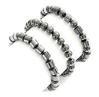 Neptune Giftware Beautiful Magnetic Hematite Stretch Bracelet Available - Set of 3