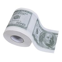 Novelty Home Toilet Paper Fake Dollar Toilet Paper $100 Dollar Bill Funny Toilet Roll Money Tissue (White, 9.3x10cm)