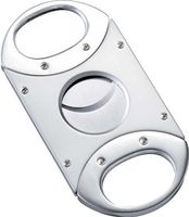 Visol VCUT23 "Balboa" Guillotine Stainless Steel Cigar Cutter, High Polish Satin, Chrome