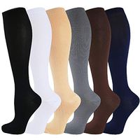 Compression Socks Women & Men 20-30 mmHg (3/6 Pairs), Best Athletic & Medical Running Flight Travel Pregnant