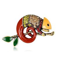Women Gift Chameleon Brooch Cloth Accessories Collar Pin Fashion Jewelry Daily Popular Novelty Creation Girls Woman Cheap Style Womans Accesories Cute