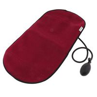 LoveinDIY Car Lumbar Support Back Pillow Ergonomic Comfortable Air Inflatable Cushion - Rose Red