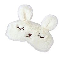 Cute Animal Sleeping Eye Masks Padded Blindfold For Women Girls Travel Home Rest White Rabbit