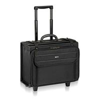Solo Rolling Laptop Catalog Case- W/Hanging File, Pilot bag in Black