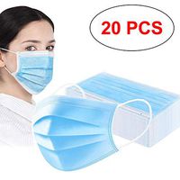 Honzen 20 Pcs 3Ply Breathable and Comfortable Covers with Earloop Anti Dust Breathable Disposable Earloop Mouth Face Cover,Thick 3-Layer Mouth Cover Protection and Personal Health