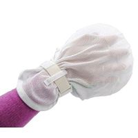 MQYH@ Anti-Grasping Gloves Control Mitts Medical Restraints Patient Hand Infection Protectors Padded Mitts Safety Universal Control Prevent Finger Harm Fixed Gloves - White (2PCS)