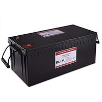 RUIXU LiFePO4 12V200Ah Lithium Iron Phosphate Battery Pack Light Weight LiFePO4 Complete Battery (BMS Included),Lead Acid Battery Replacement RV, Solar, Marine, and Off-Grid Applications