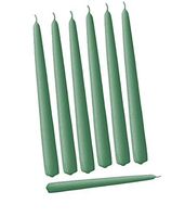 D'light Online Elegant Taper Premium Quality Candles, Hand-Dipped, Dripless and Smokeles - Set of 12 Individually Wrapped (12 Inch, Sea Breeze Green)