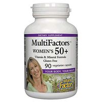 MultiFactors by Natural Factors, Women's 50+ Multivitamin & Mineral Formula, Dietary Supplement for Nutritional Support, 90 capsules (30 servings)