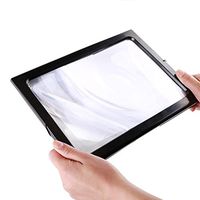 LAAN Reading Magnifying Glass with Foldable Legs, 2 Bright LED Lights 3X Rectangular Magnifier Lens for Books Maps Jeweller