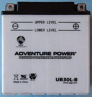 42542 UB30L-B, CONVENTIONAL POWER SPORTS BATTERY 12V 30AH