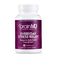 Dr. Amen brainMD Everyday Stress Relief - 120 Capsules - Mood & Adrenal Support Supplement, Promotes Calm, Relaxation & Focus, Non-Drowsy - Gluten-Free - 30 Servings