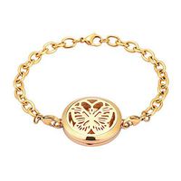 memorial jewelry Beautiful Shape Essential Oil and Perfume Diffuser Locket Bracelet, Aromatherapy Bangle 12 Color Pads
