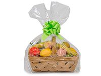 Pack Of 25, 22 X 8 X 25" Large Solid Clear Poly Basket Bags 1.25 Mil