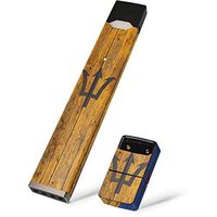 Skinit Decal Wrap for Juul E-Cigarette - Originally Designed Barbados Flag Dark Wood Design