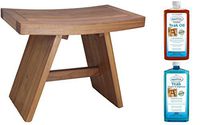 AquaTeak 24" Asia Teak Shower Bench & AquaTeak Two-Step Care Kit