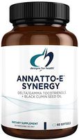 Designs for Health Annatto Tocotrienols with Black Cumin Seed Oil - Annatto-E Synergy - BPA Free Glass Bottle (60 Softgels)