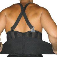 Captain Sports Lumbar Lower Back Brace | Removable Shoulder Straps | Fully Adjustable Support | Terry Lined And Aerated Nylon | Great for Pain in Lower and Upper Back | Men and Women