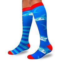 Compression Socks For Women&Men 1/3/6 Pairs - Best Medical for Running Athletic Flight Travel Circulation Recovery, 20-30mmHg (Assorted 18-1 Pair, Large/X-Large)