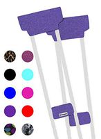 Crutcheze Premium USA Made Crutch Pad and Hand Grip Covers | Comfortable Underarm Padding Washable Breathable Moisture Wicking Orthopedic Products Crutches Accessories (Purple Heather)