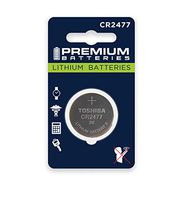 Premium Batteries Toshiba CR2477 Lithium 3V Coin Cell Batteries Child-Safe (1 Pack)