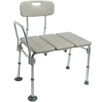 Pcp Lightweight Folding Transfer Bath Bench, Silver Frost