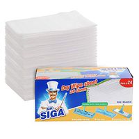 MR.SIGA Microfiber Floor Mop Dry Sweeping Refills, 24 Count, 45 x 22 cm