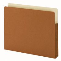Smead File Pocket with Fully-Lined Gusset, Straight-Cut Tab, 1-3/4" Expansion, Letter Size, Redrope, 25 per Box (73254)