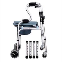 YUWJ Heavy Duty Drop Arm Bedside Commode Chair,Homecare Toilet Seat with Wheel Safety Steel Frame, Extra Wide 3 in 1 Toilet Chair Adjustable Height Support Tool