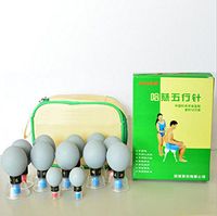 MQ Chinese Biomagnetic Cupping Therapy Set Acupressure Therapy Massage Tool for Pain Relief - 12-Cup Vacuum Suction Cupping Set