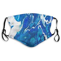 NiYoung Soft Face Covers Earloop Anti Allergy Half Face Mouth Cover for Pollen Smog Climbing, Women Men Kids - Anti Pollution (Blue Abstract Texture Mouth Cover)