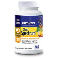 Enzymedica, Digest Spectrum, Dietary Supplement to Support Digestive Relief from Food Intolerances, Vegan, Gluten Free, Non-GMO, 240 Capsules (120 Servings)