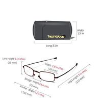 Reading Glasses 3 Color Black and Gun Gray and Red Reader Tight Folding Neutral Glasses Reading (Rose red, 1.0x)