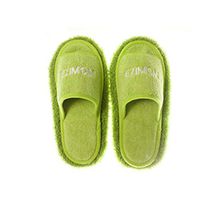 Fitlyiee Microfiber Floor Cleaning Mop Slippers Shoes Removable House Dusting Slippers for Men and Women (Women 5.5-9.5, Light Green)