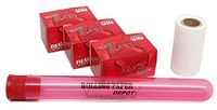 Bundle - 4 Items - Juicy Jay's Red Regular (Single Wide) Unflavored Rolling Paper Rolls - 3 Pack - with RPD KewlTube