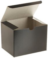 Aviditi Fiberboard Gloss Gift Box, 6" L x 4-1/2" W x 4-1/2" H, Black, Case of 100 (GB644BK)