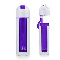JEANSWSB 12OZ Food Grade Tritan Straw Water Bottle – US FDA Certification 100% Leak Proof Sports Bottles Purple