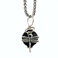 Diffuser Necklace Lava Stone Stainless Steel Dragonfly
