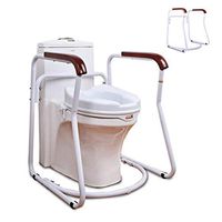 LMEIL Toilet Rails, Bathroom Toilet Safety Frame Rail Safety Frame for Elderly Handicapped Toilet,Deluxe Safety Toilet Support