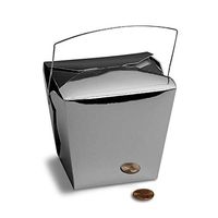 Metallic Silver Chinese Take Out Boxes 2 3/4" X 2" | Quantity: 24