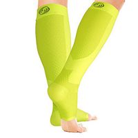 OrthoSleeve FS6+ Compression Foot and Calf Sleeve (Pair), Reflector Yellow, Small