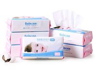 Baby Soft Wipes Cotton Towel Facial Face Tissues Wet & Dry, 60 Tissues Per Flat Box, 2 Pack, Each Tissue 7.9"x7.9"