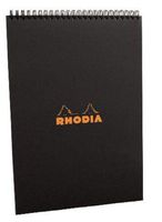 Rhodia Wirebound Black - Lined 8 1/4 x 11 1/4 Notebook - R185019