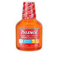 Tylenol Cold + Flu + Cough, Cold Medicine, Liquid Daytime Flu Relief, 8 fl. oz